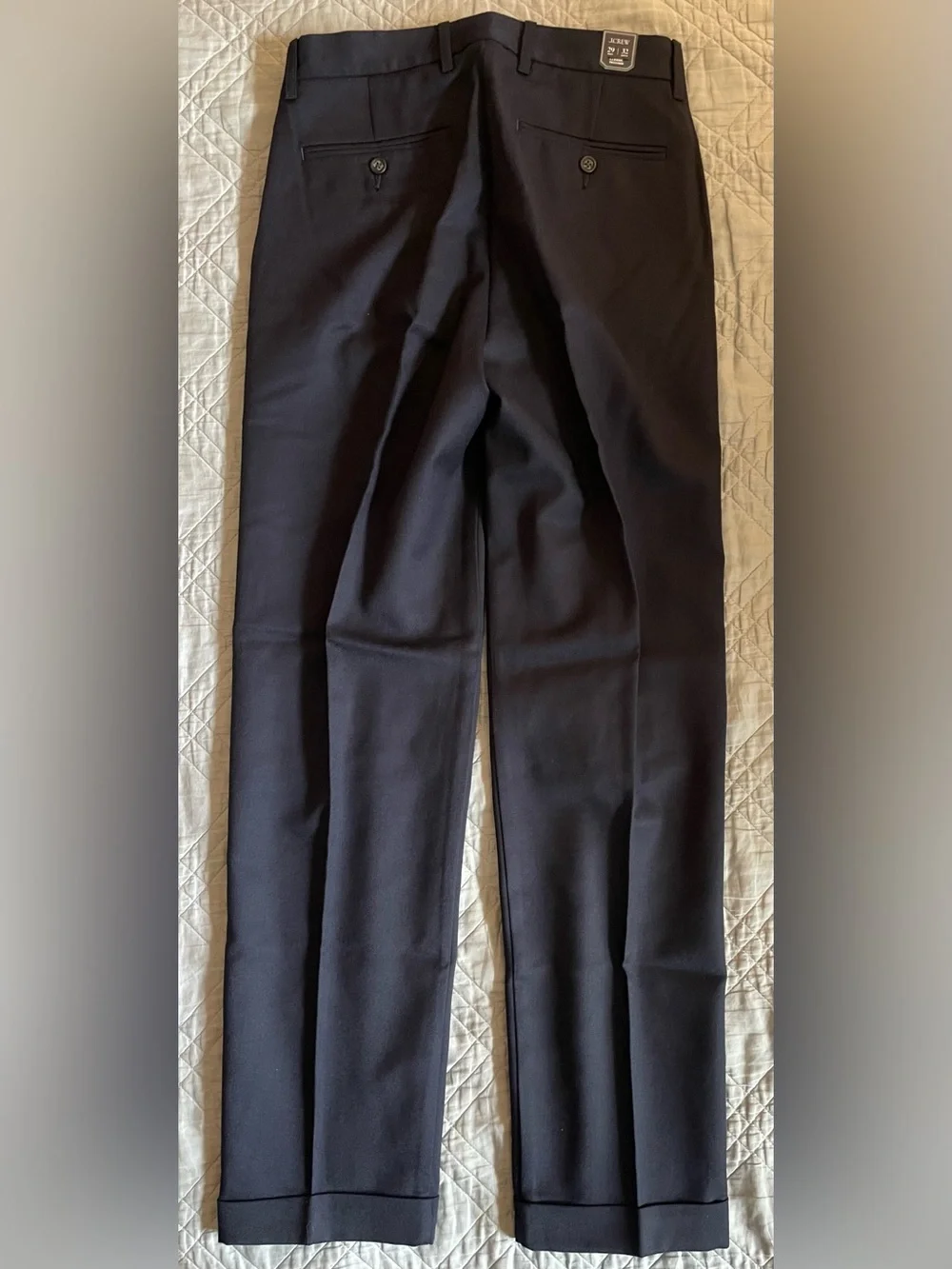 J. CREW Classic creased wool trouser in Deep Navy Size 29/32 NWT $198 CO452